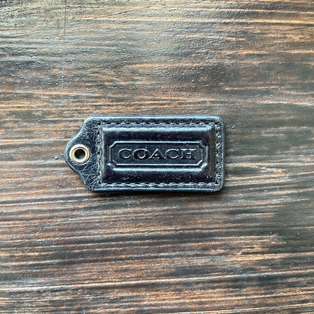 Coach Black Leather Tag